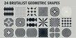 © Lalin - Collection Of Distorted Brutalist Geometric Shapes Vector Illustration