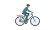 © zakel - Man Riding Bicycle - Healthy Lifestyle, Outdoor Activity, Commuting, Sport