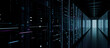 © Zerofukuman - Computer server room in data center center corridor, representing cloud computing network infrastructure, big data storage hosting, cyber security mainframes server equipment