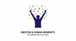 © beranda - Silhouette of a person with arms raised in celebration amidst colorful confetti, symbolizing joy