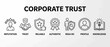 © Zabi - Corporate trust icons display professional reputation and reliable business values here.