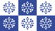 © bashanti - Interconnected circular nodes pattern with white and blue color scheme