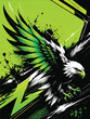 © MSTIMRANA - Dynamic Aggressive Eagle with Lightning Bolt Vector Illustration