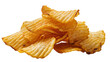 © Friedrich - Ruffled potato chips stack golden brown, crispy texture
