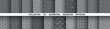 © ELENA - Geometric set of seamless black and gray patterns. Simple vector graphics