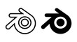 © black man - Blender Logo Vector Icon, 3D Software Symbol, Graphic Design Tool, Digital Art Asset