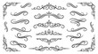 © Danila - Set of ornate decorative swirl dividers and corner elements