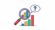 © gemik - Magnifying glass over bar chart with question mark in speech bubble