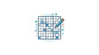 © Samidi - Crossword puzzle with pencil, solving a word game, intelligence test, brain teaser