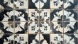 © HussainKhan - Patterned tile floor detail with vintage design symmetry and clean framing ideal for interior design or editorial visuals