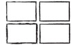 © Nazmul - Vector grunge rectangle frames set with textured thin ink borders.
