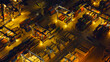 © Nasos Zovoilis - Container terminal operating at night with illuminated cranes and stacks of multi-colored shipping containers, facilitating global trade and supply chain operations