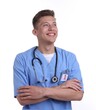 © New Africa - Portrait of medical assistant on white background