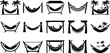 © Morningstar - Hammock silhouette icon set, flat black glyph style, pure white background
