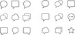 © miht3325 - Outline chat and dialogue speech bubble collection
