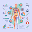 © Ebrahim - Medical infographic showing human anatomy and health data