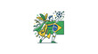 © Efan - Soccer player celebrating with Brazilian flag and ball