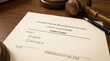 © Rifqi Zakiri - Official court verdict form next to a wooden gavel and pen