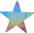 © Kwangmoozaa - Holographic star sticker with iridescent foil texture isolated on white background