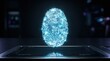 © Phloenjai - Digital fingerprint technology demonstration modern lab environment 3d visualization futuristic concept