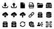 © MdArif - Download and file management solid icon set vector illustration