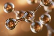 © Khawla - Macro Close Up of Glossy Beige Face Serum Molecules Skincare Texture