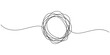 © Line Motion - Chaos and mess circle continuous line drawn Psychotherapy linear concept  vector problem solution symbol. Open book with chaos and mess circle continuous one line drawn  Problem solution symbol
