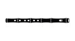 © Nasima - flute silhouette on white background music instrument