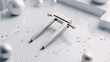 © Artittaya - Precision Instrument for Measuring, Detailed Close-Up of Caliper Tool on Glittering Background with Decorative Elements