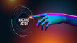© customer solution - Machine Actor Access Concept, Human Touch Controlling Autonomous AI Identity and Access Interface