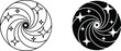 © Rubi - Cosmic galaxy spiral vector illustration, Cosmic galaxy spiral icon set