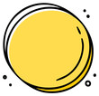 © Ярослав Гріщук - Yellow Circle With Hand Drawn Outline And Speckle Accents