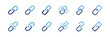 © Виталий Опришко - URL and hyperlink icon set with editable stroke outline chain connection symbols