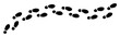 © Richardson - Human shoe print trail on transparent background, walking footsteps path silhouette, footprint track route – vector and PNG