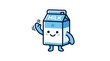 © Samsudin - Cartoon milk carton character smiling.