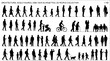 © certifiednerver - People silhouettes in elevation side view | Architecture people | silhouettes of people | 2D people | Section Elevation View | Architectural drawing people | characters