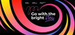 © Briddy - Swirl Spiral Abstract Color Lines Background. Vector Dynamic Gradient Lines Pattern. Curve Splashing Rainbow Ribbons. Vibrant Colors and Abstract Graphic Elements for Sports Banner Designs.