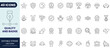 © Gretta - Quality and badge icon set in outline style. Collection of quality, badge, certification, guarantee, award, and achievement icons. Editable stroke. Vector icon collection.