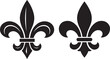 © MSTJESMIN - Black fleur de lis symbol with white outline on plain background Vector