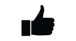 © design creation - Thumbs up hand gesture silhouette high quality professional