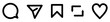 © Umer Farooq - Instagram social media interaction line icon set with like comment save share and repost symbols.