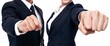 © sonderstock - Motivated office workers demonstrating strength and unity fist gesture