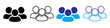 © Newton - Group icon , community profile picture icon vector illustration. Community icon for apps and websites. Editable stroke.