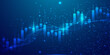 © Nahin - Abstract financial background with stock market candle chart and glowing digital data flow.