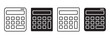 © Ankita - Calculator icon logo design. Accounting calculator sign and symbol set.