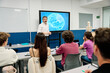 © alvaro - Professor teaching neuroscience to students in university classroom