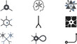 © MstSuborna - Neural Network and Neuroscience Symbol Vector Icon Set Featuring Neurons, Synaptic Connections, Brain Mapping, and Cognitive Research Elements