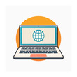 © Toni - Laptop Computer with Globe Illustration