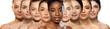 © master1305 - Inclusive women beauty group portrait with clean studio lighting. Concept of skincare advertising, cosmetics branding, beauty diversity, wellness campaigns, natural glow. Banner