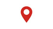 © MSTKolpana - Red location pin icon with white center dot isolated on transparent background